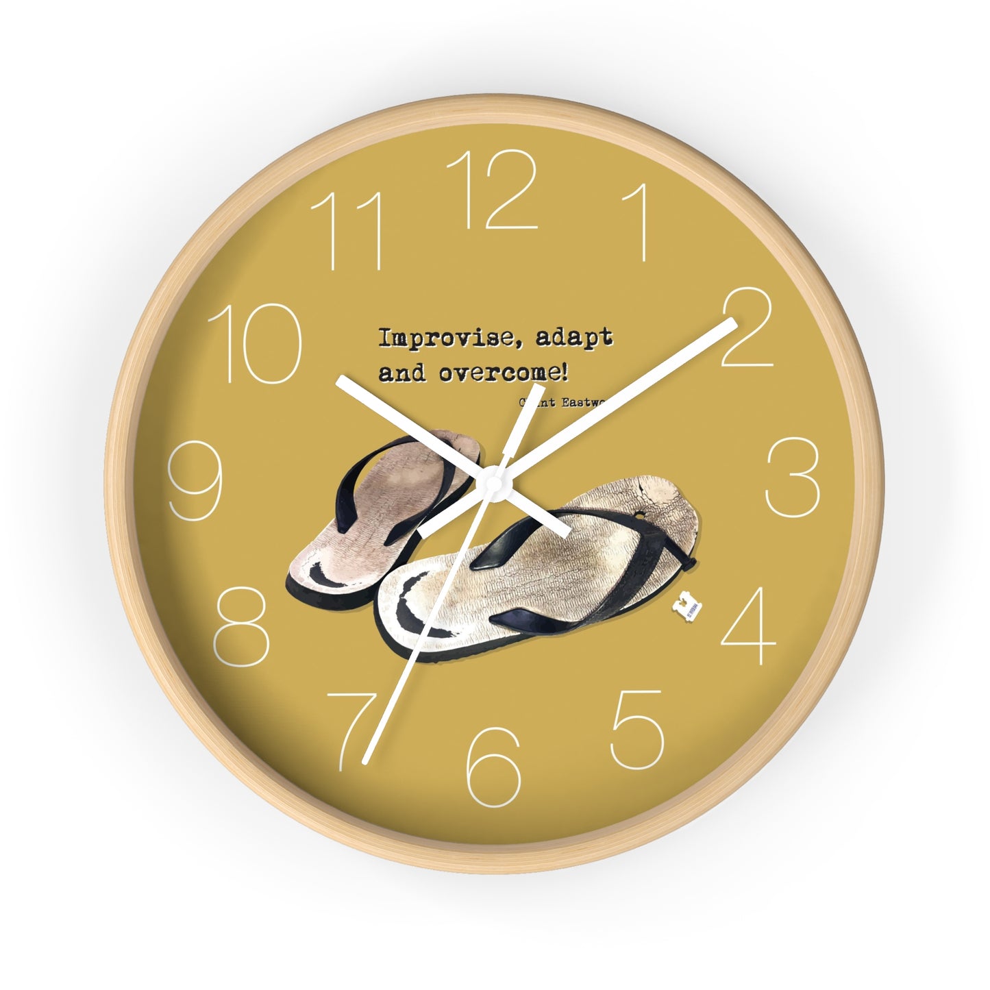 Improvise, adapt and overcome. Wall Clock - vrmediadecor.vrmedia.com.au