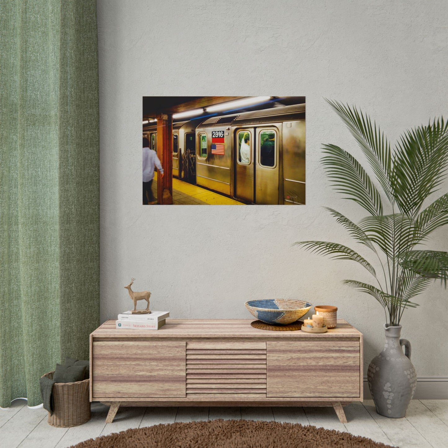 Retro Subway Train 2316 - Colour Photograph Art Rolled Poster