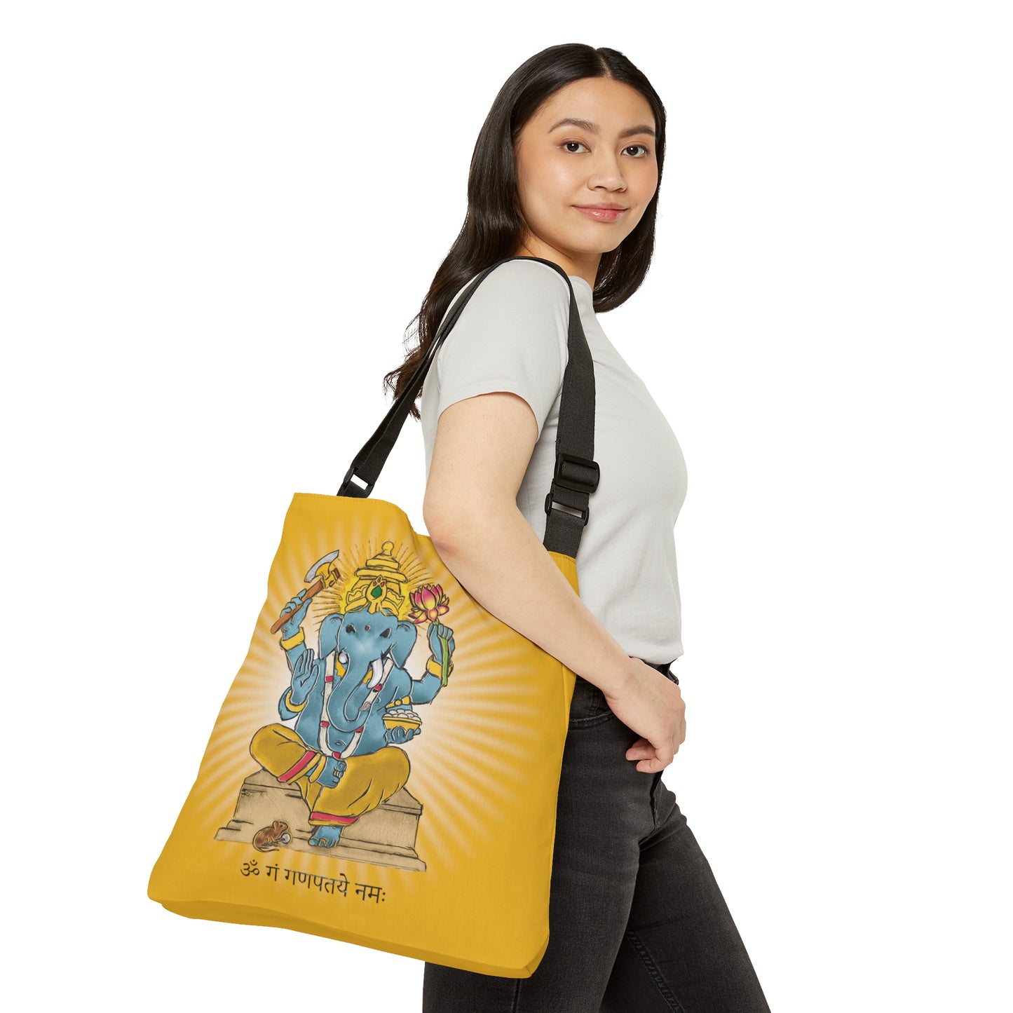 Divine Blessings Ganesha Deity Adjustable Tote Bag