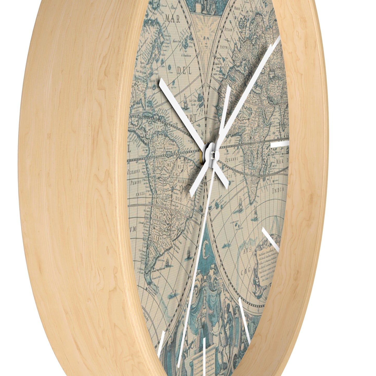 Mercator's Atlas French edition 1633. Wall Clock - vrmediadecor.vrmedia.com.au