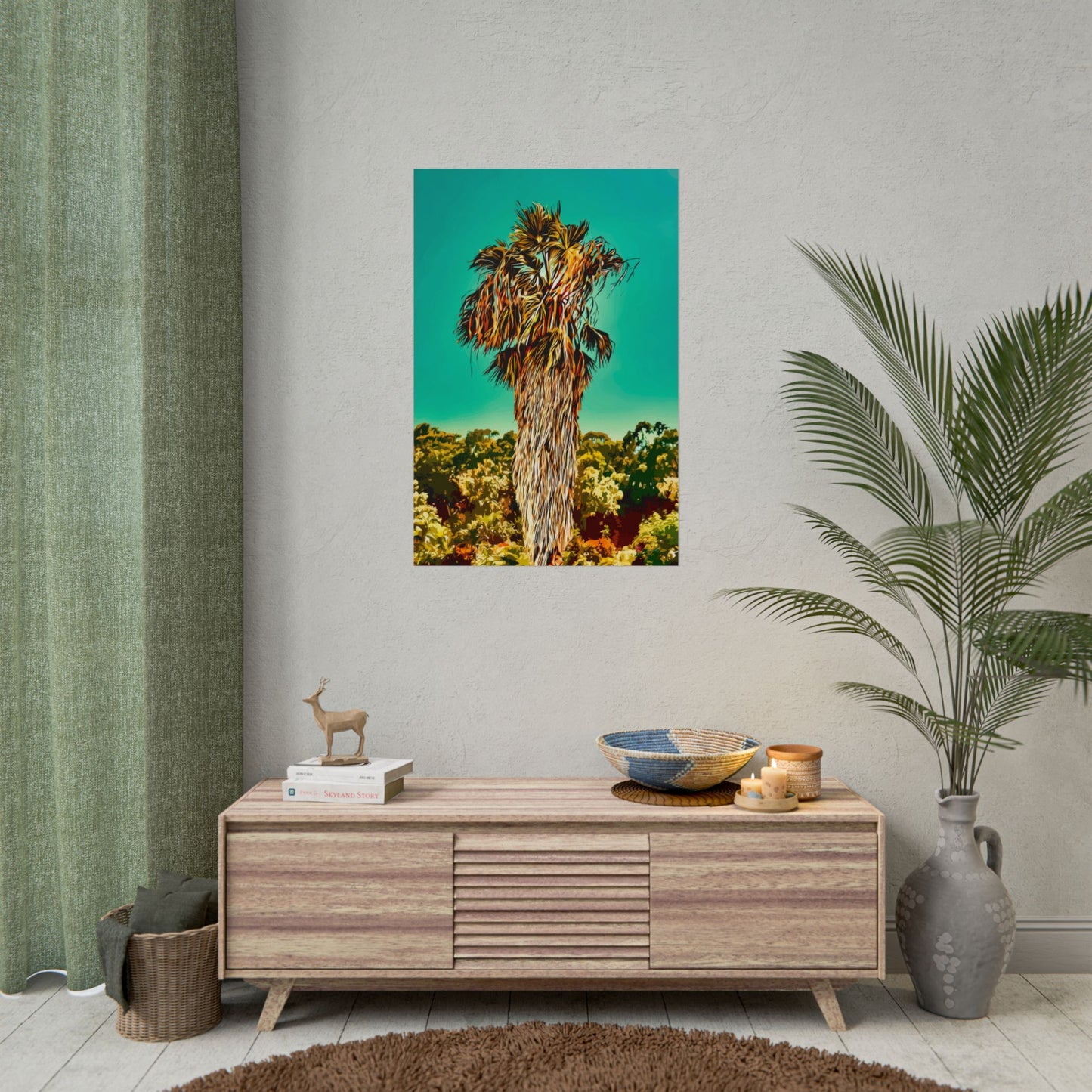 Fan Palm Capricornia - Botanical Art Rolled Poster