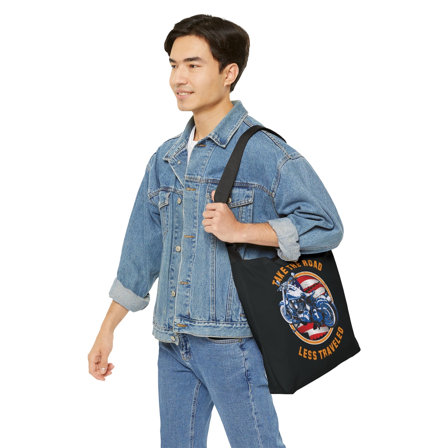 Take the Road Less Traveled Adjustable Tote Bag