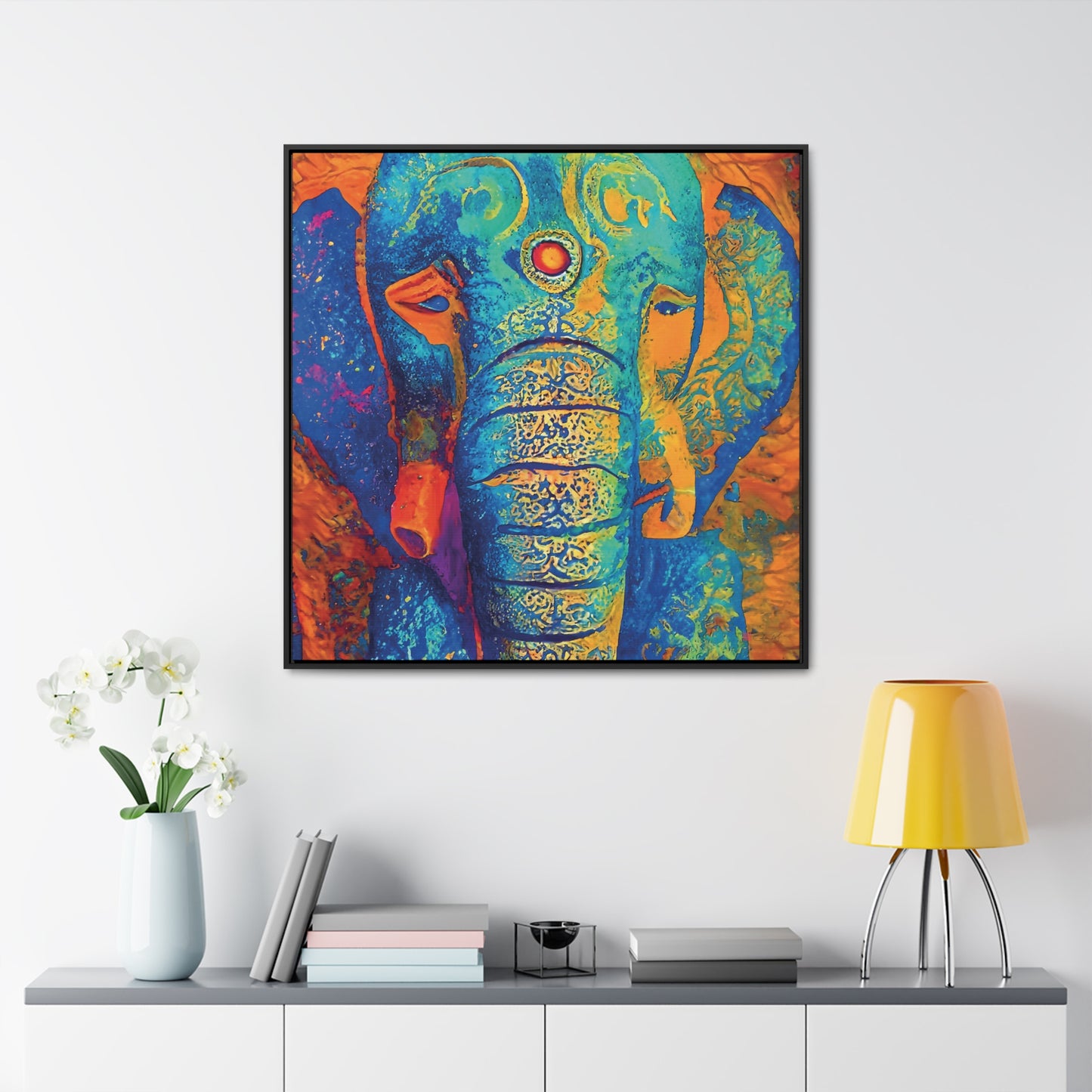 36x36" Framed Canvas Print: "Mystic Mourning" - vrmediadecor.vrmedia.com.au