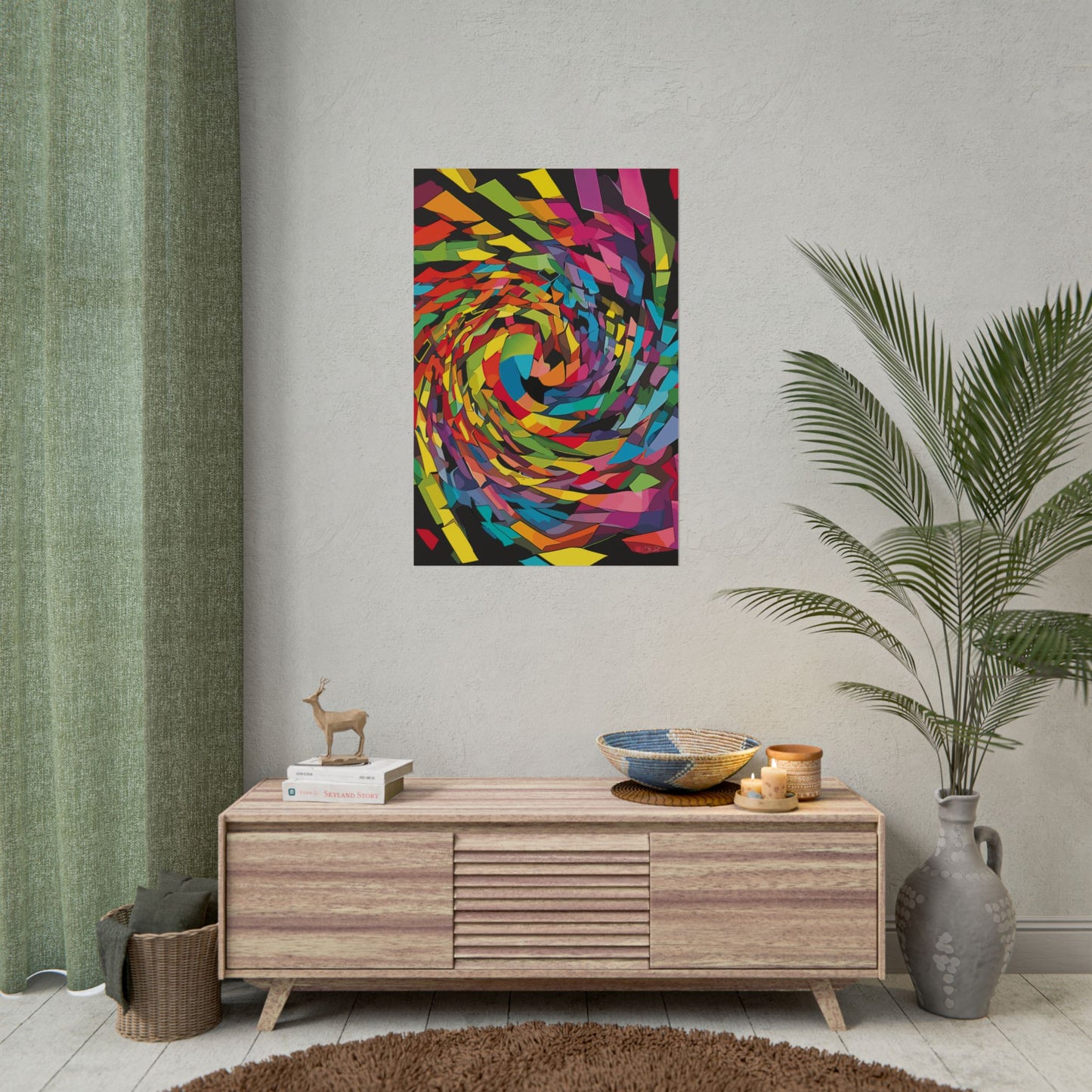 Primary Wave - Abstract Art Rolled Poster