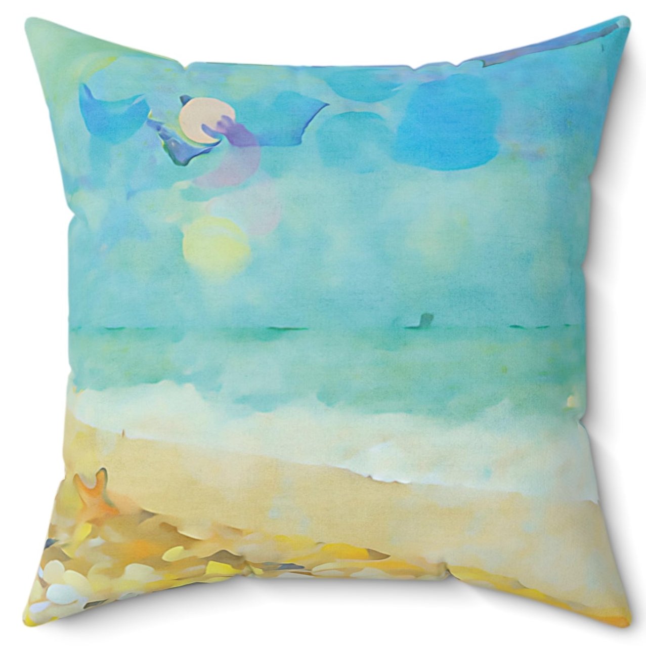 Beachcombing Spun Polyester Square Pillow - vrmediadecor.vrmedia.com.au