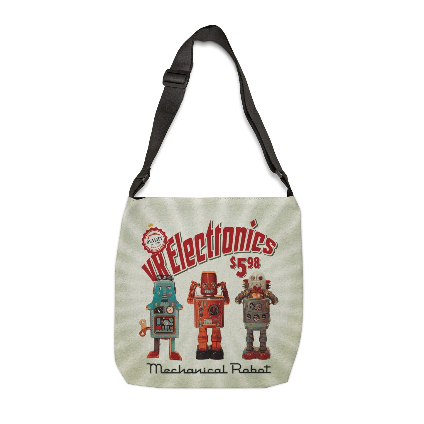 3 Wise Robots Adjustable Tote Bag