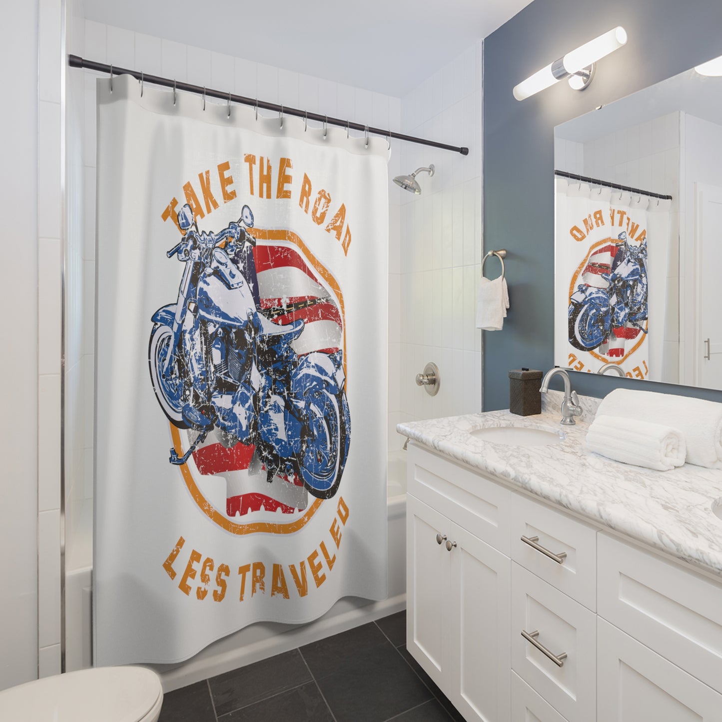 Take the Road Less Traveled Shower Curtain - vrmediadecor.vrmedia.com.au