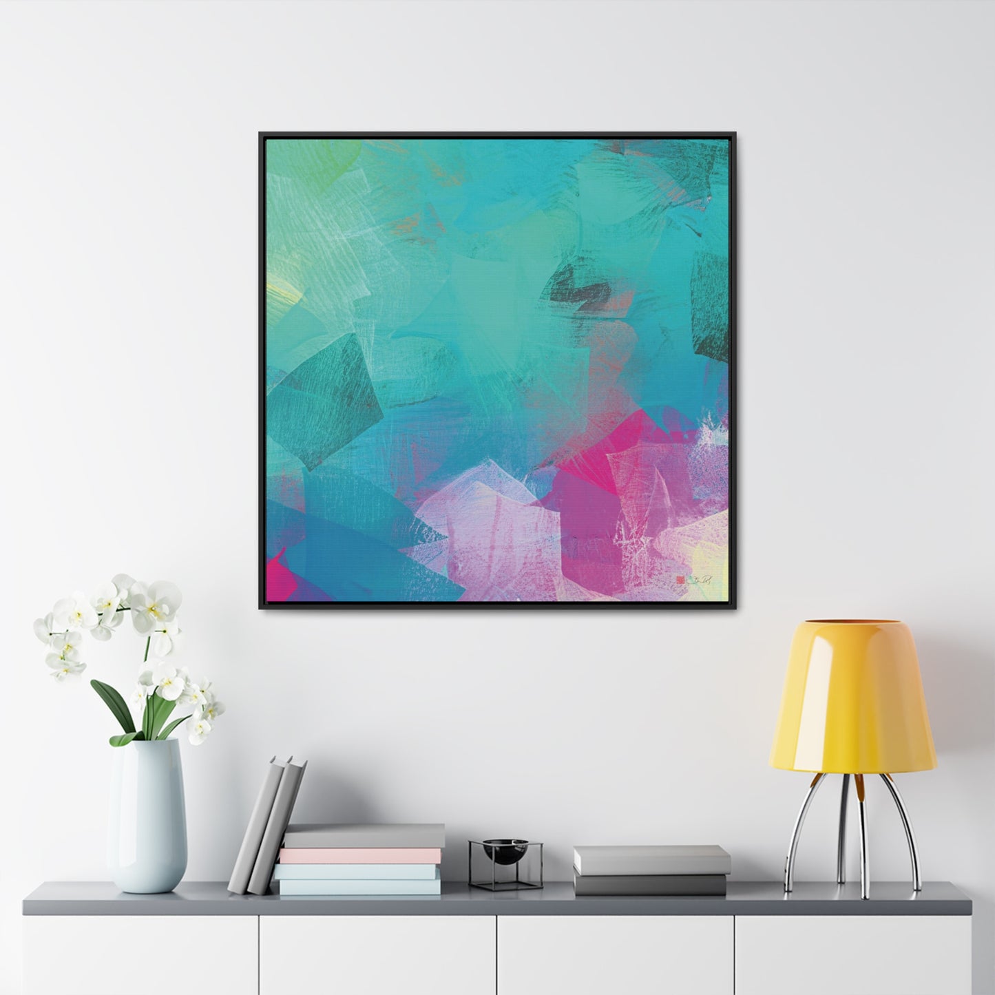 36x36" Framed Canvas Print: "It's Raining Outside" - vrmediadecor.vrmedia.com.au