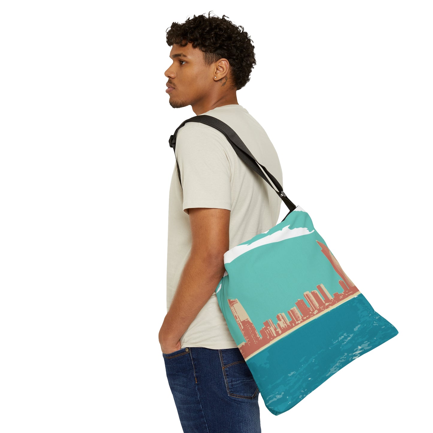 Surfers Paradise Skyline Adjustable Tote Bag