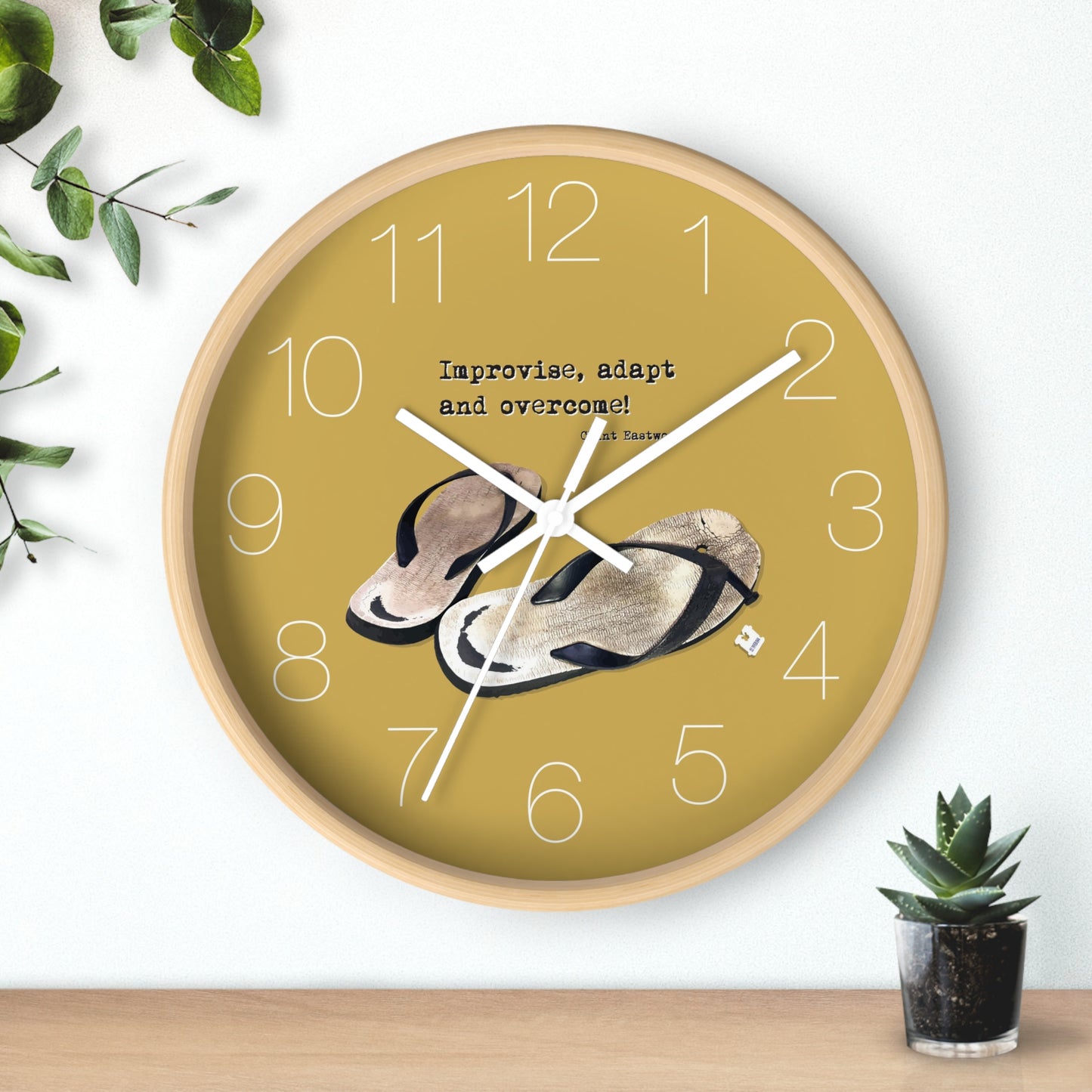 Improvise, adapt and overcome. Wall Clock - vrmediadecor.vrmedia.com.au