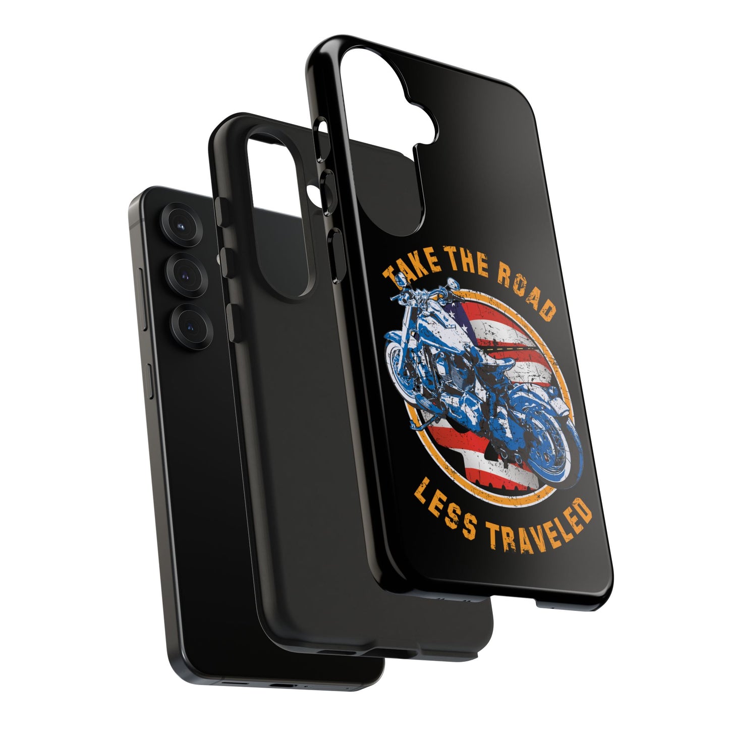 Take the road less traveled Black USA Version! Tough Phone Cases