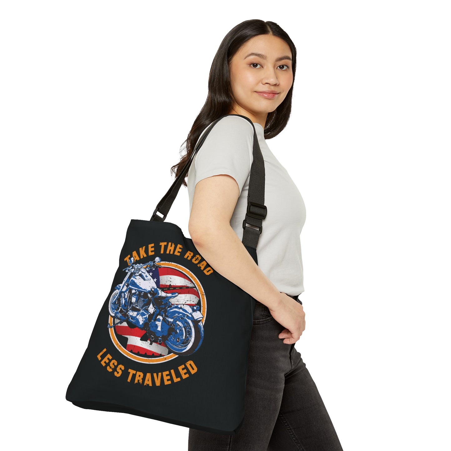 Take the Road Less Traveled Adjustable Tote Bag