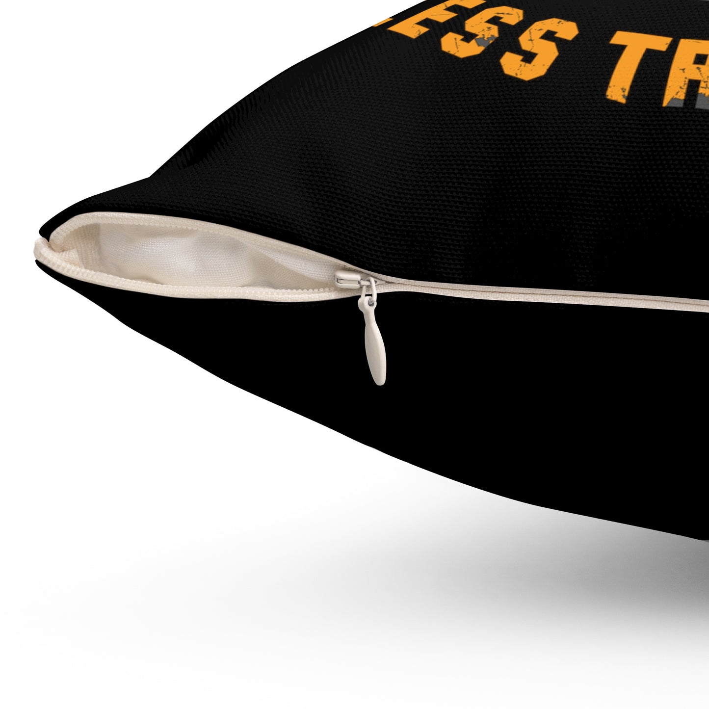Take the Road Less Traveled Spun Polyester Square Pillow - vrmediadecor.vrmedia.com.au