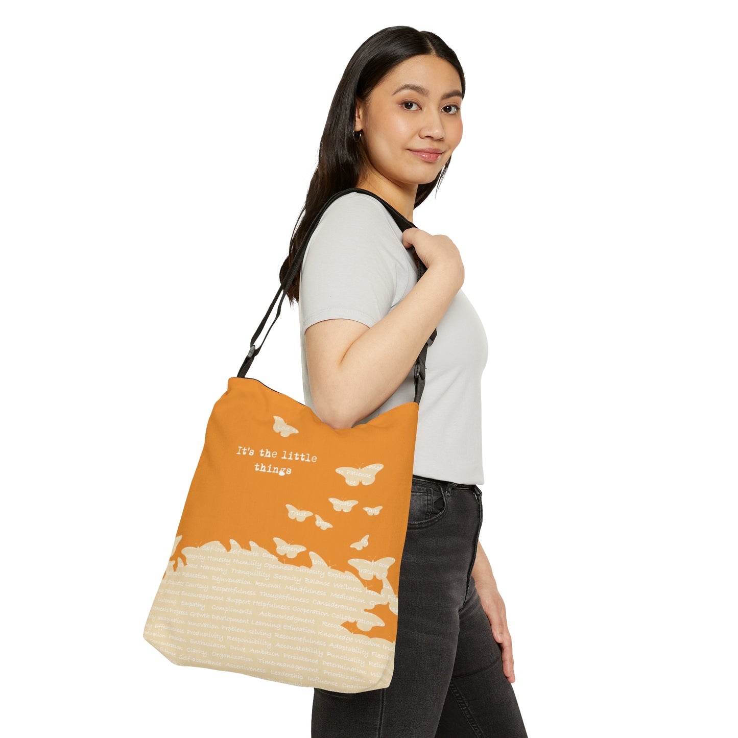 It's the little things Adjustable Tote Bag