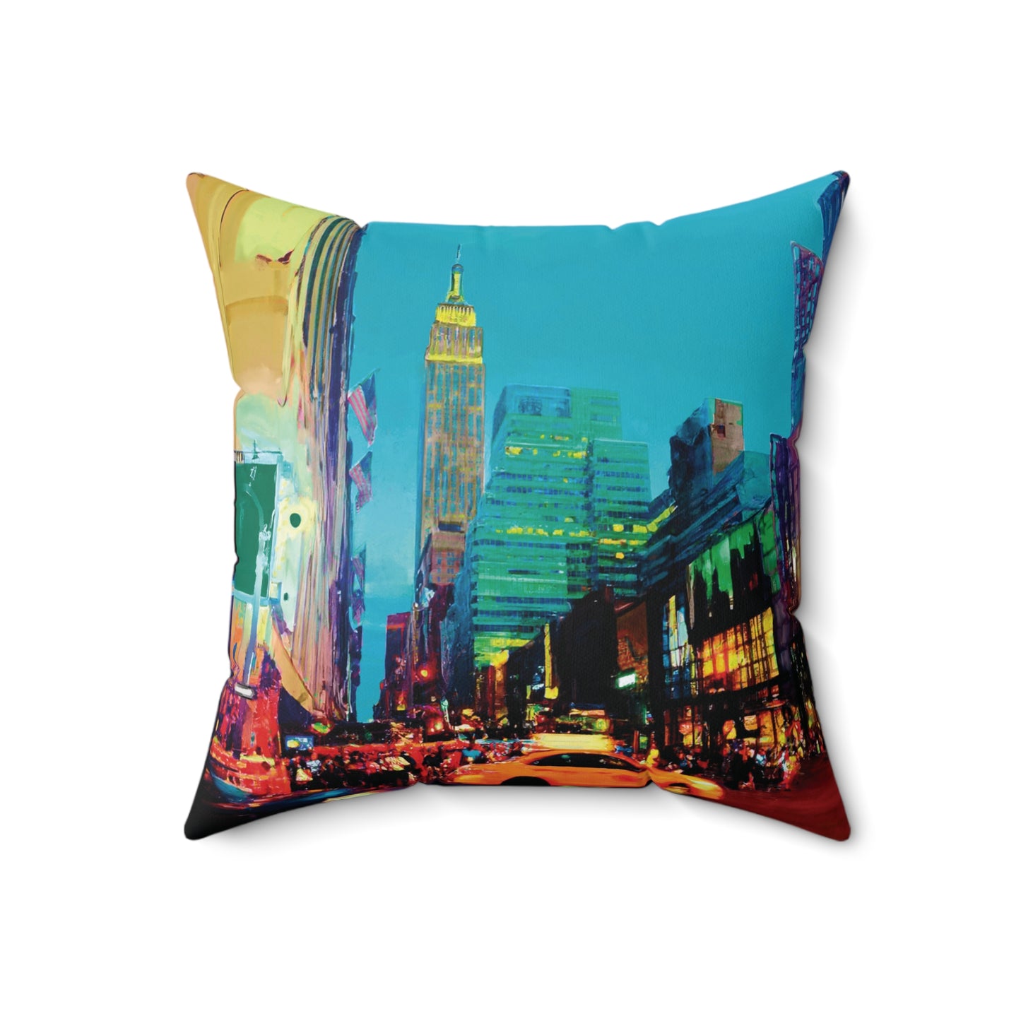 Penn Station NYC Spun Polyester Square Pillow