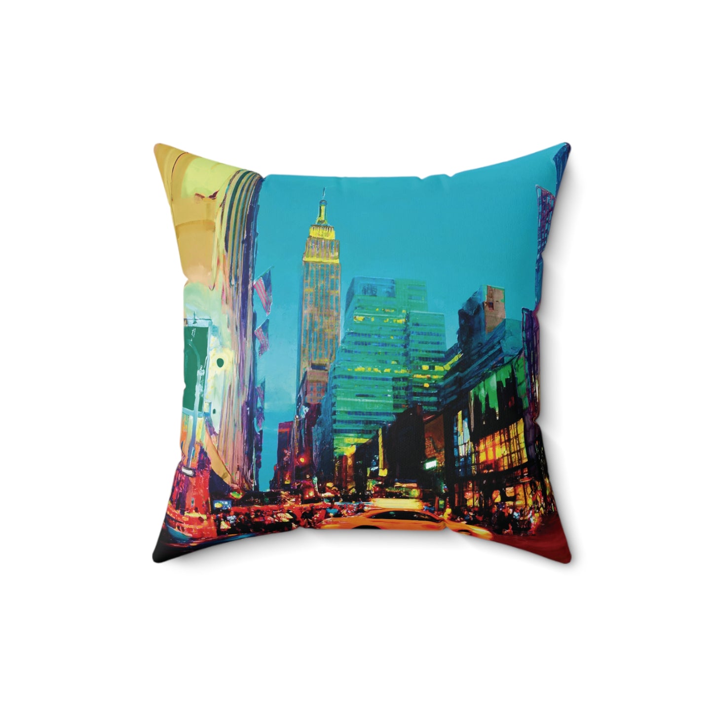 Penn Station NYC Spun Polyester Square Pillow