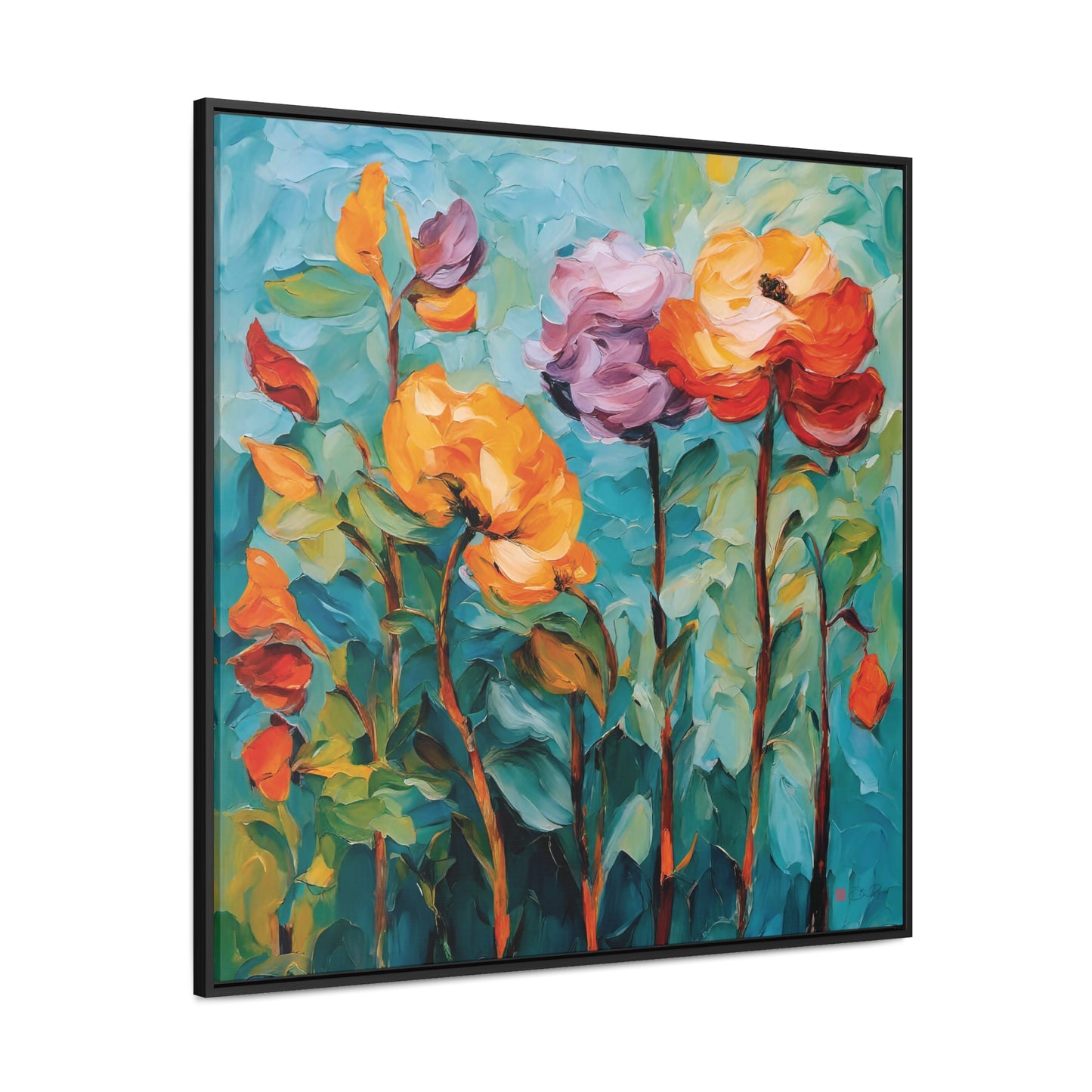 36x36" Framed Canvas Print: "How does your garden grow?" - vrmediadecor.vrmedia.com.au