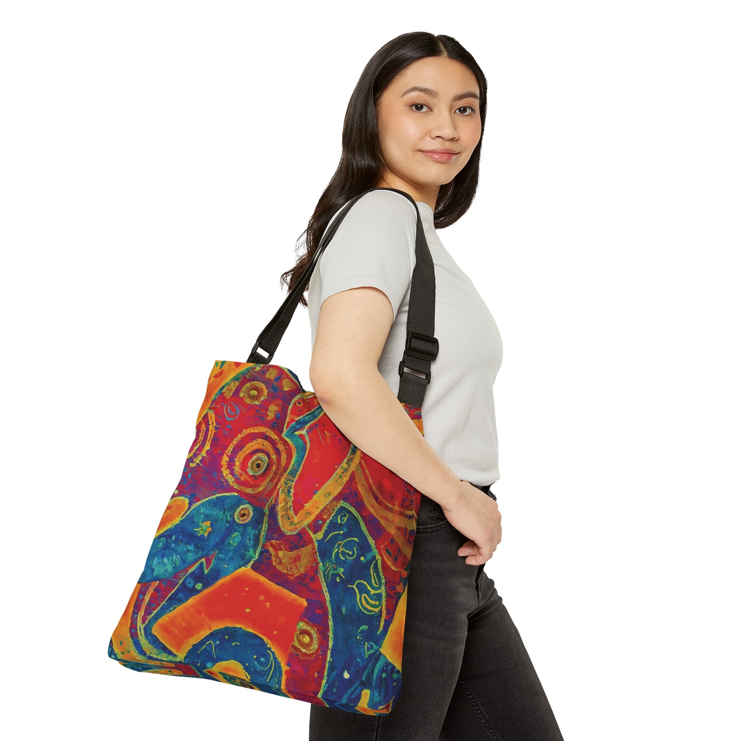 Elephant Regalia Adjustable Tote Bag