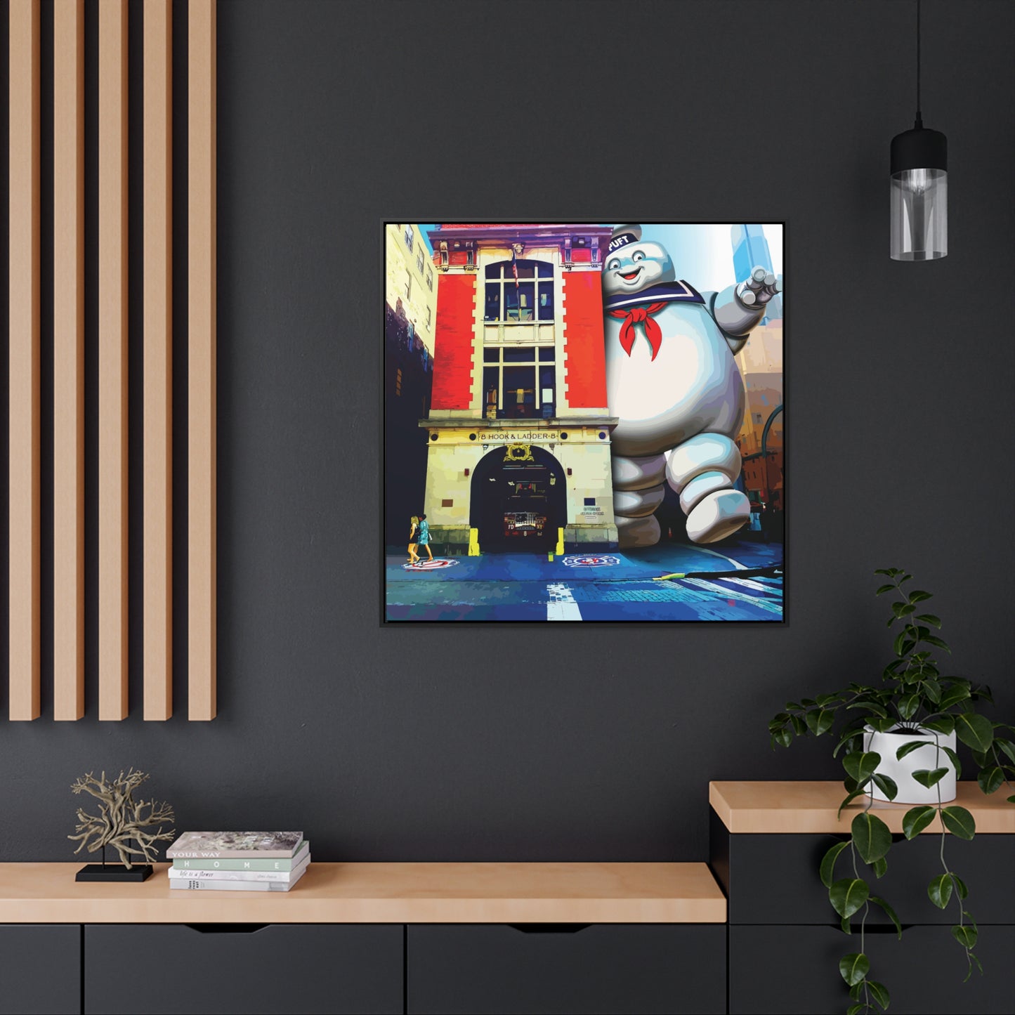 36x36" Framed Canvas Print "Hook & Ladder 8"