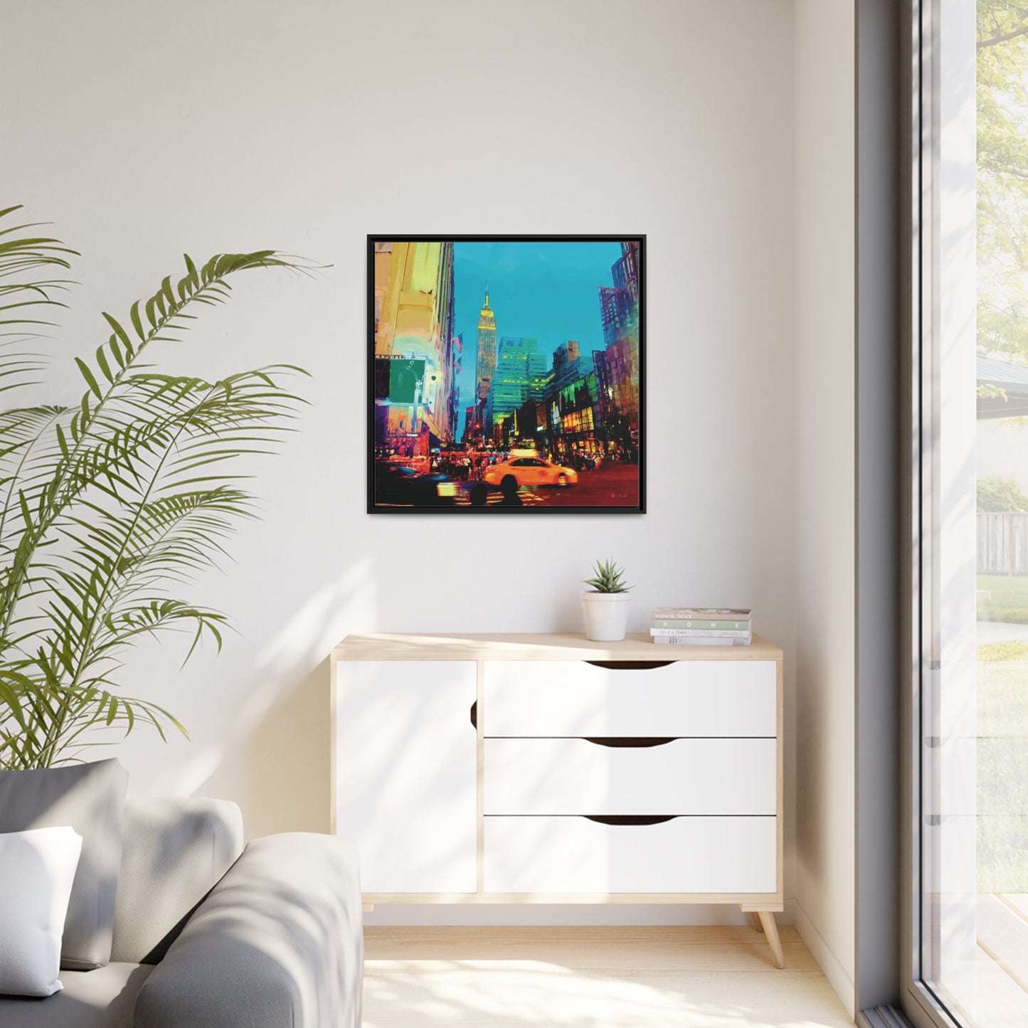 32x32" Framed Canvas: "Penn Station NYC"