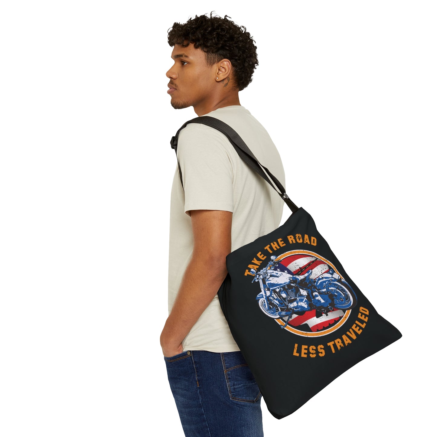 Take the Road Less Traveled Adjustable Tote Bag