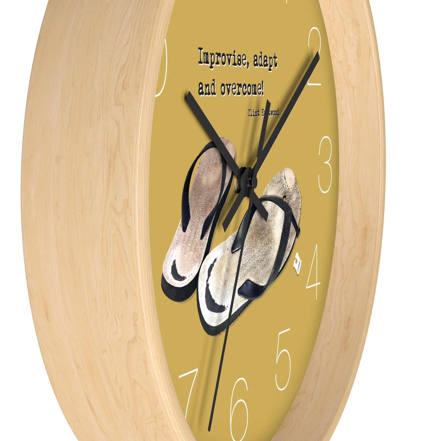 Improvise, adapt and overcome. Wall Clock - vrmediadecor.vrmedia.com.au