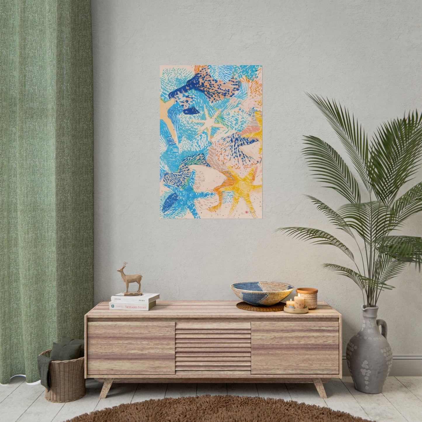 Starfish - Coastal Beach House Style Print Rolled Poster