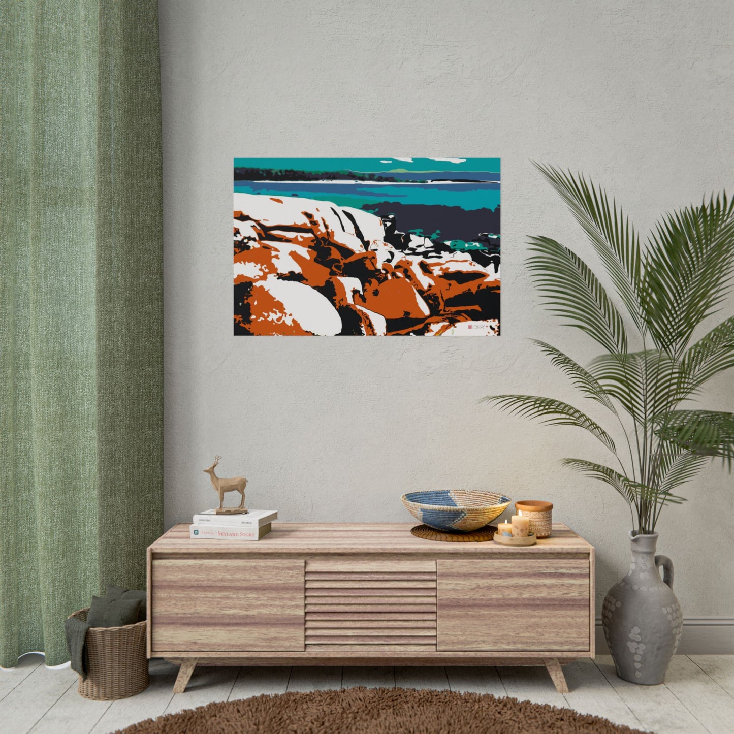 Bay of Fires - Minimalist Art Rolled Poster