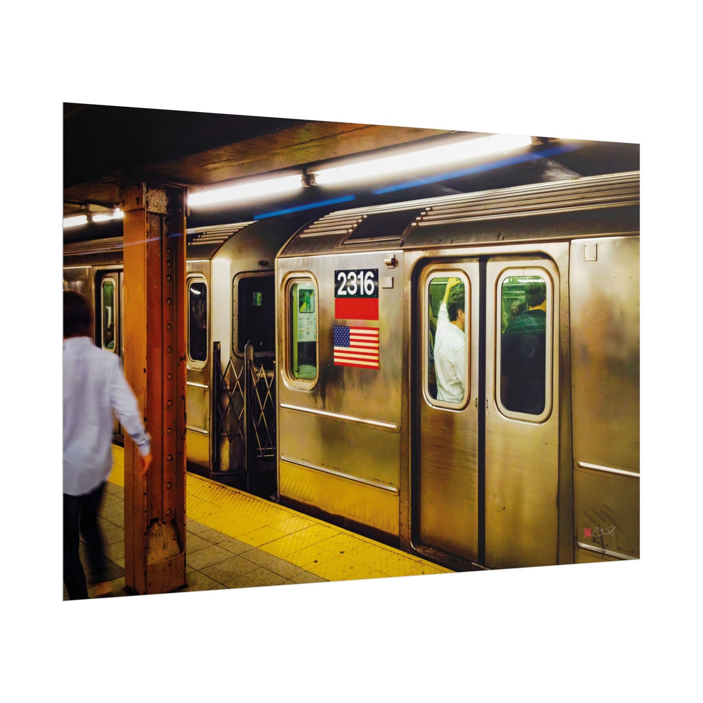 Retro Subway Train 2316 - Colour Photograph Art Rolled Poster