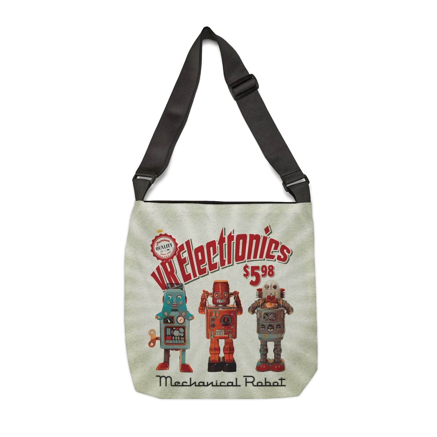 3 Wise Robots Adjustable Tote Bag