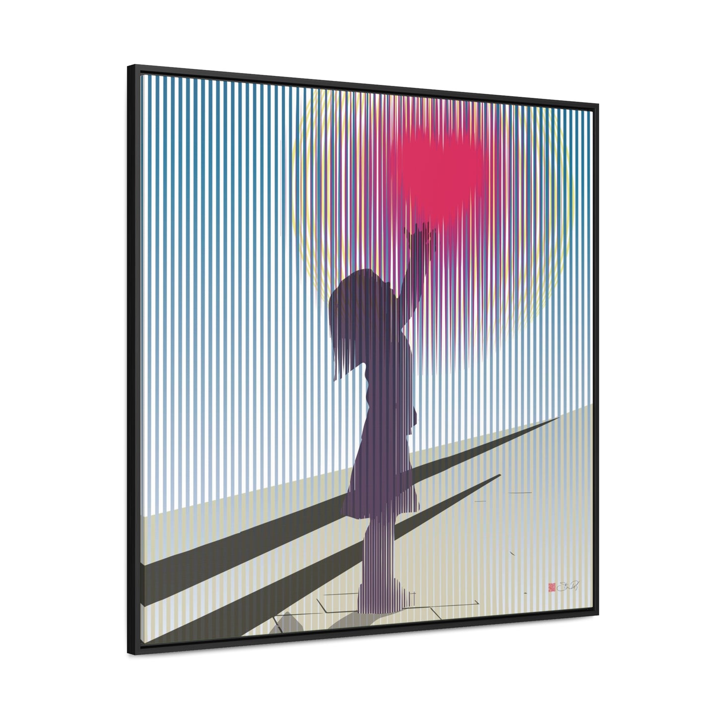 36x36" Framed Canvas Print: "Reach" - vrmediadecor.vrmedia.com.au