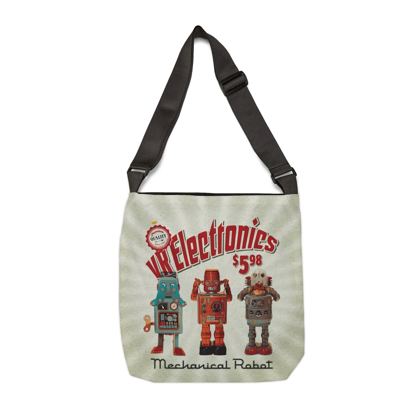3 Wise Robots Adjustable Tote Bag