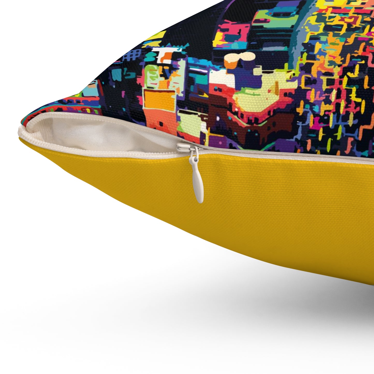 Manhattan Spun Polyester Square Pillow - vrmediadecor.vrmedia.com.au