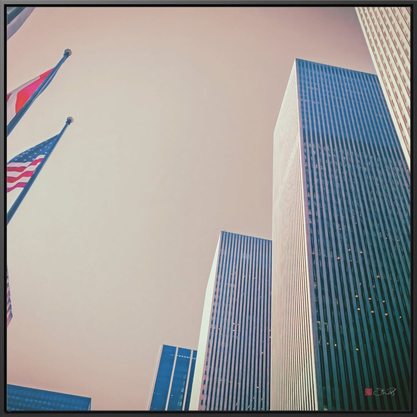 36x36" Framed Canvas Print: "Avenue of the Americas" - vrmediadecor.vrmedia.com.au
