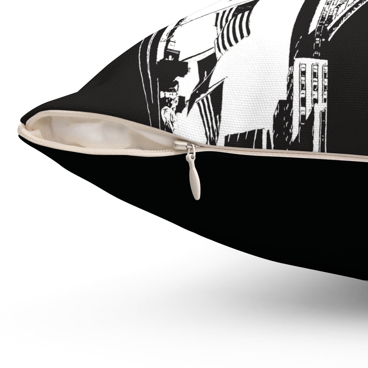 Empire State Building New York Spun Polyester Square Pillow