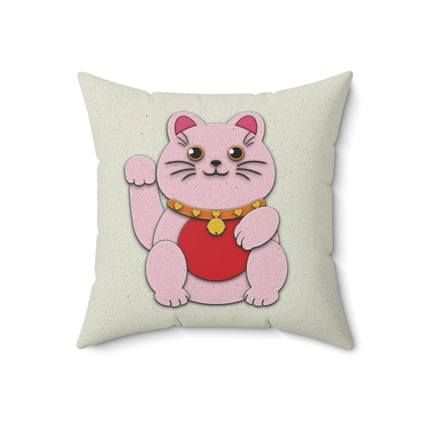 Pink Maneki-Neko - Throw Pillow - vrmediadecor.vrmedia.com.au