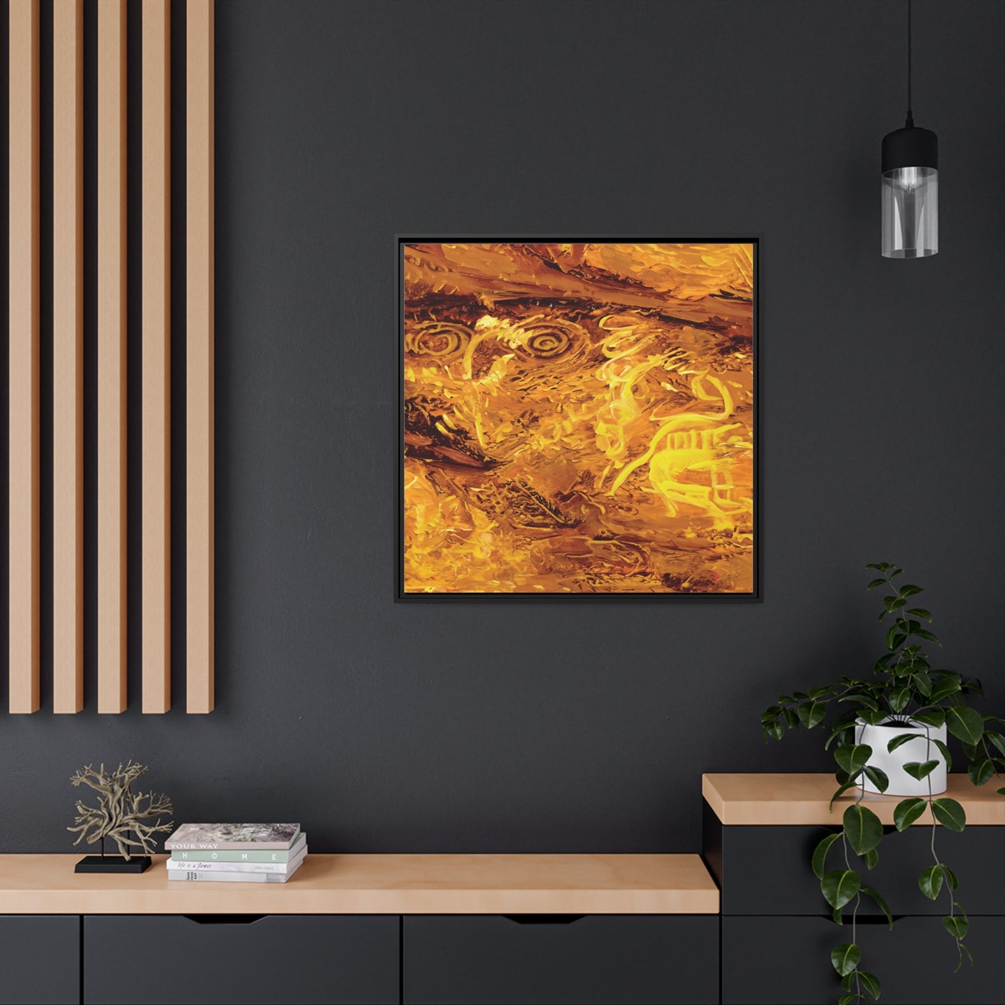 32x32" Framed Canvas: "Dreaming"