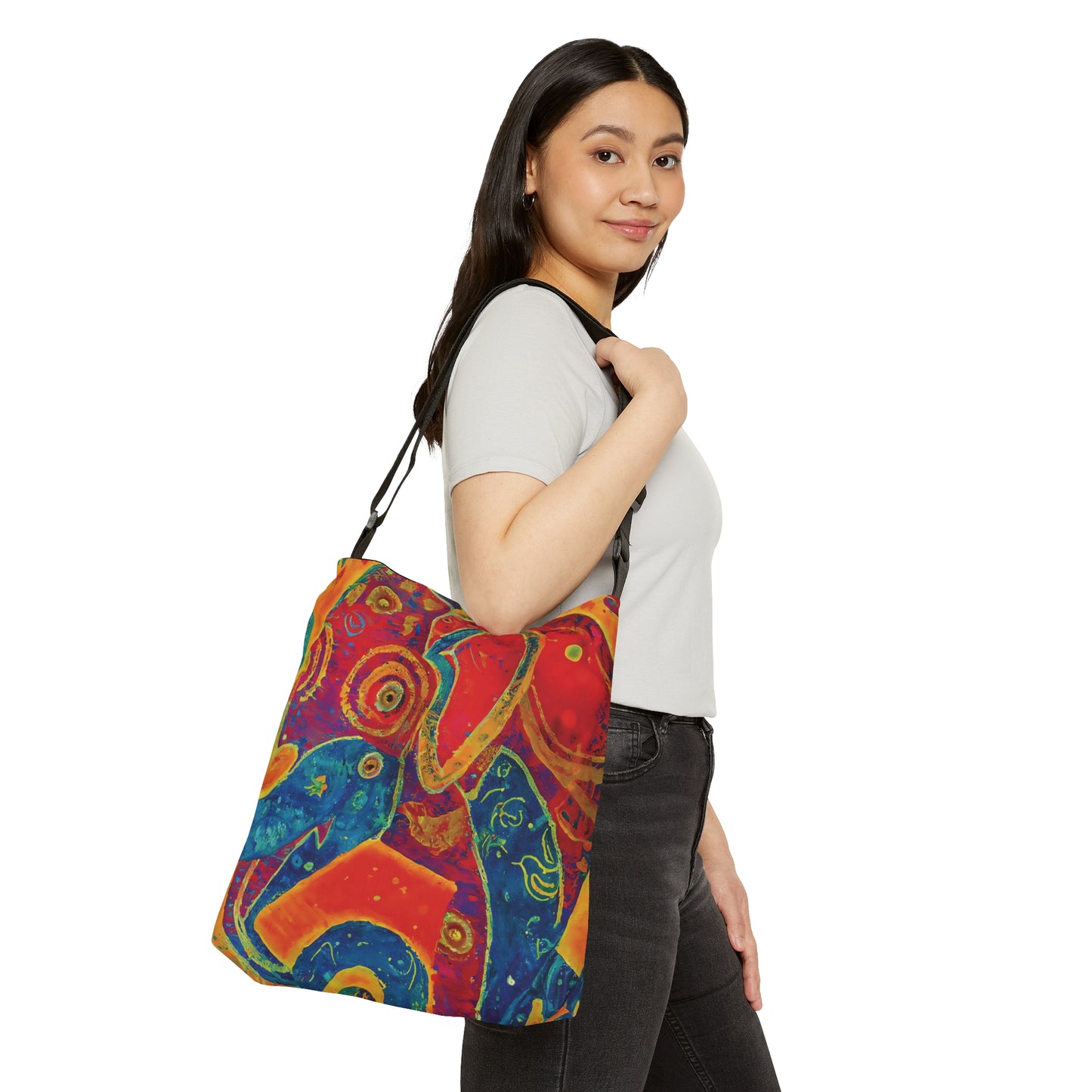 Elephant Regalia Adjustable Tote Bag
