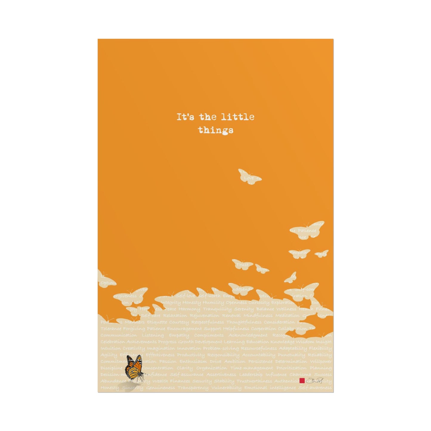It's The Little Things - Minimalist Art Rolled Poster