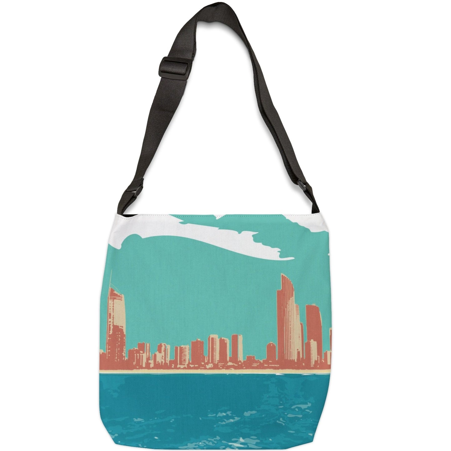 Surfers Paradise Skyline Adjustable Tote Bag