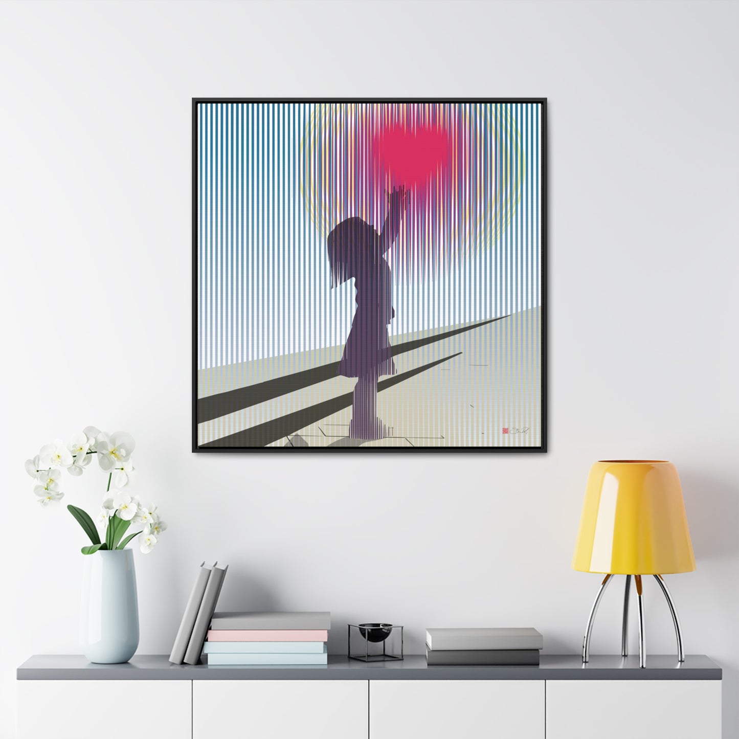 36x36" Framed Canvas Print: "Reach" - vrmediadecor.vrmedia.com.au