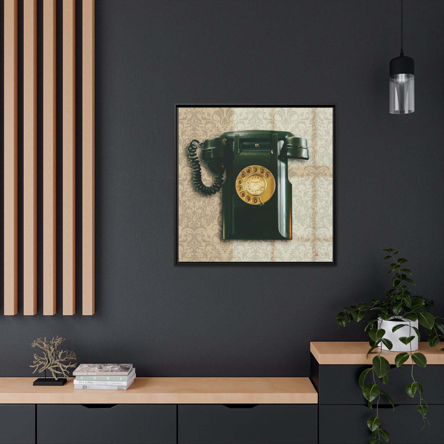 32x32" Framed Canvas: "Echoes of Nostalgia"