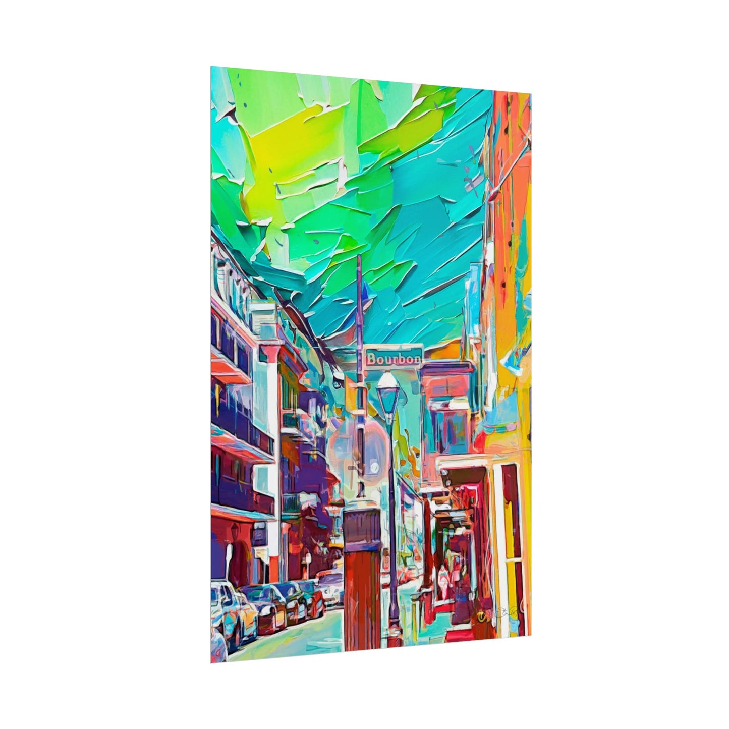 The French Quarter - Neo-Impressionist Art Rolled Poster
