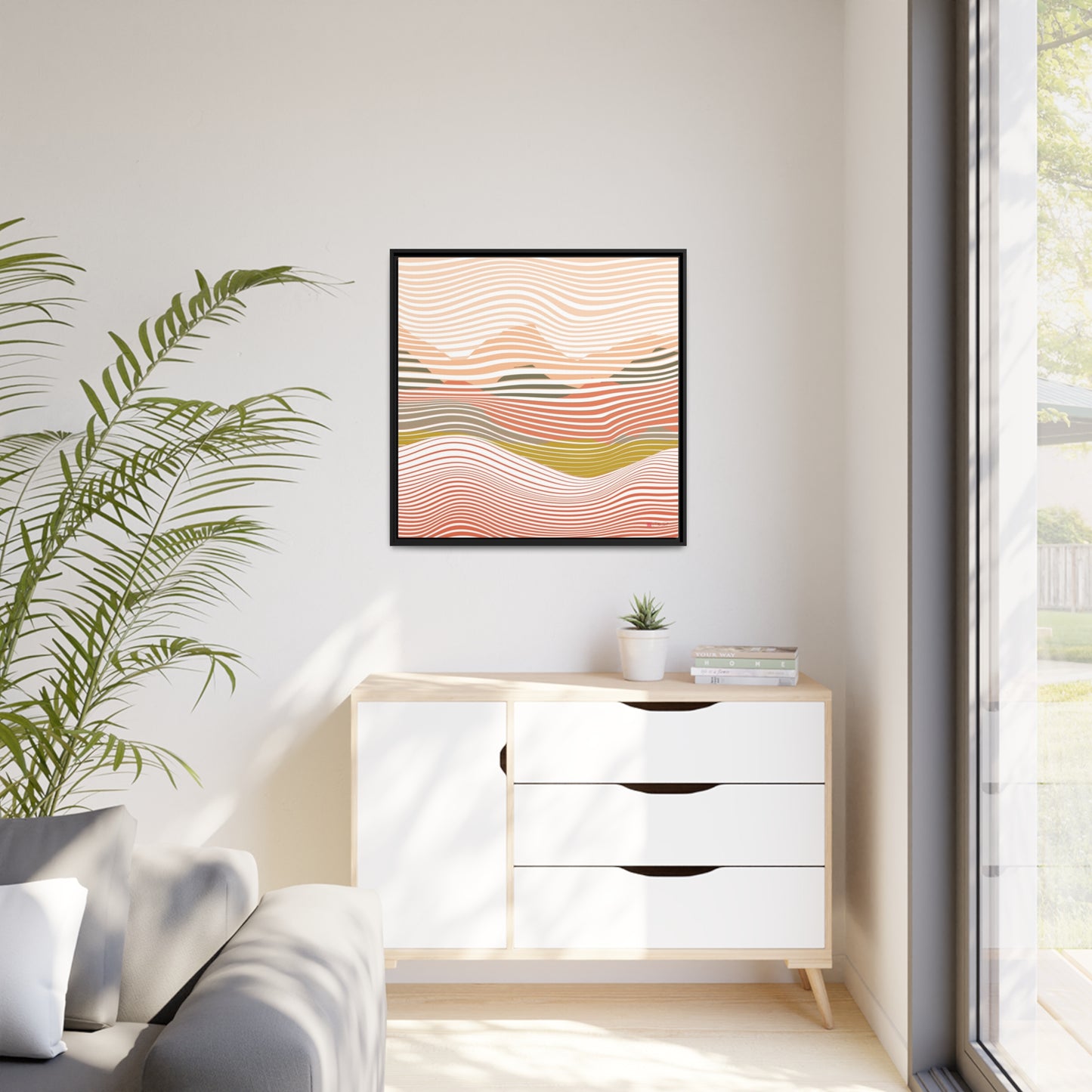 32x32" Framed Canvas: "Summer Heatwave"