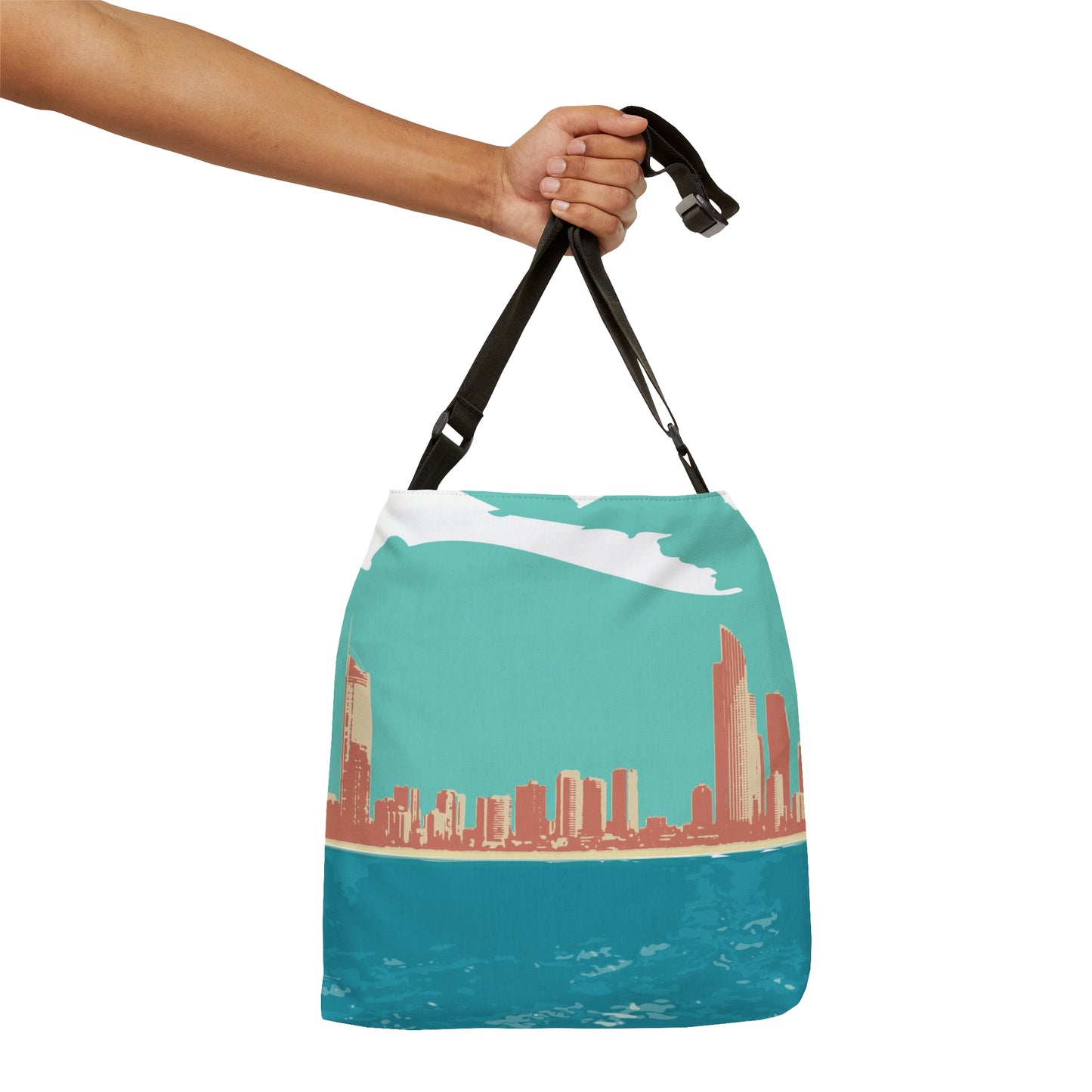 Surfers Paradise Skyline Adjustable Tote Bag