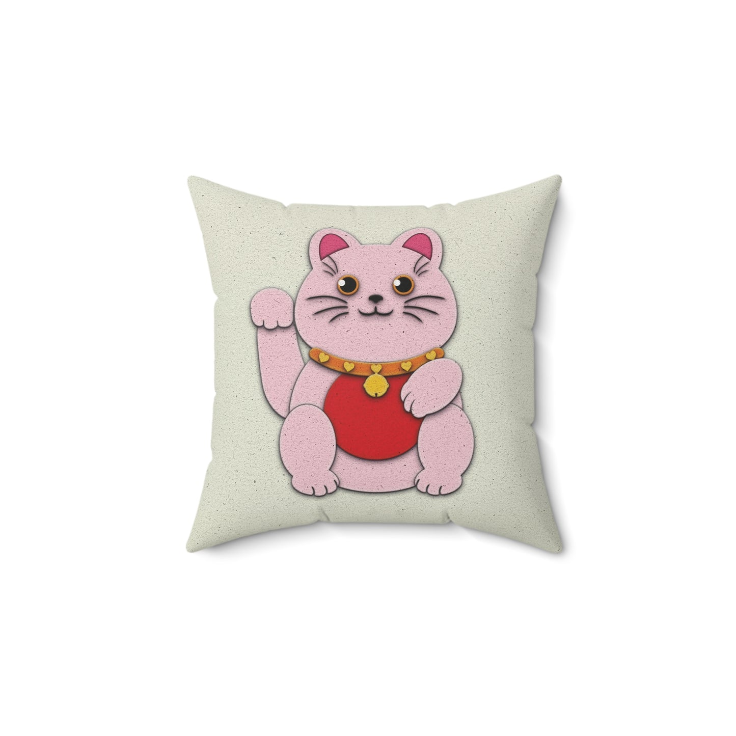 Pink Maneki-Neko - Throw Pillow - vrmediadecor.vrmedia.com.au