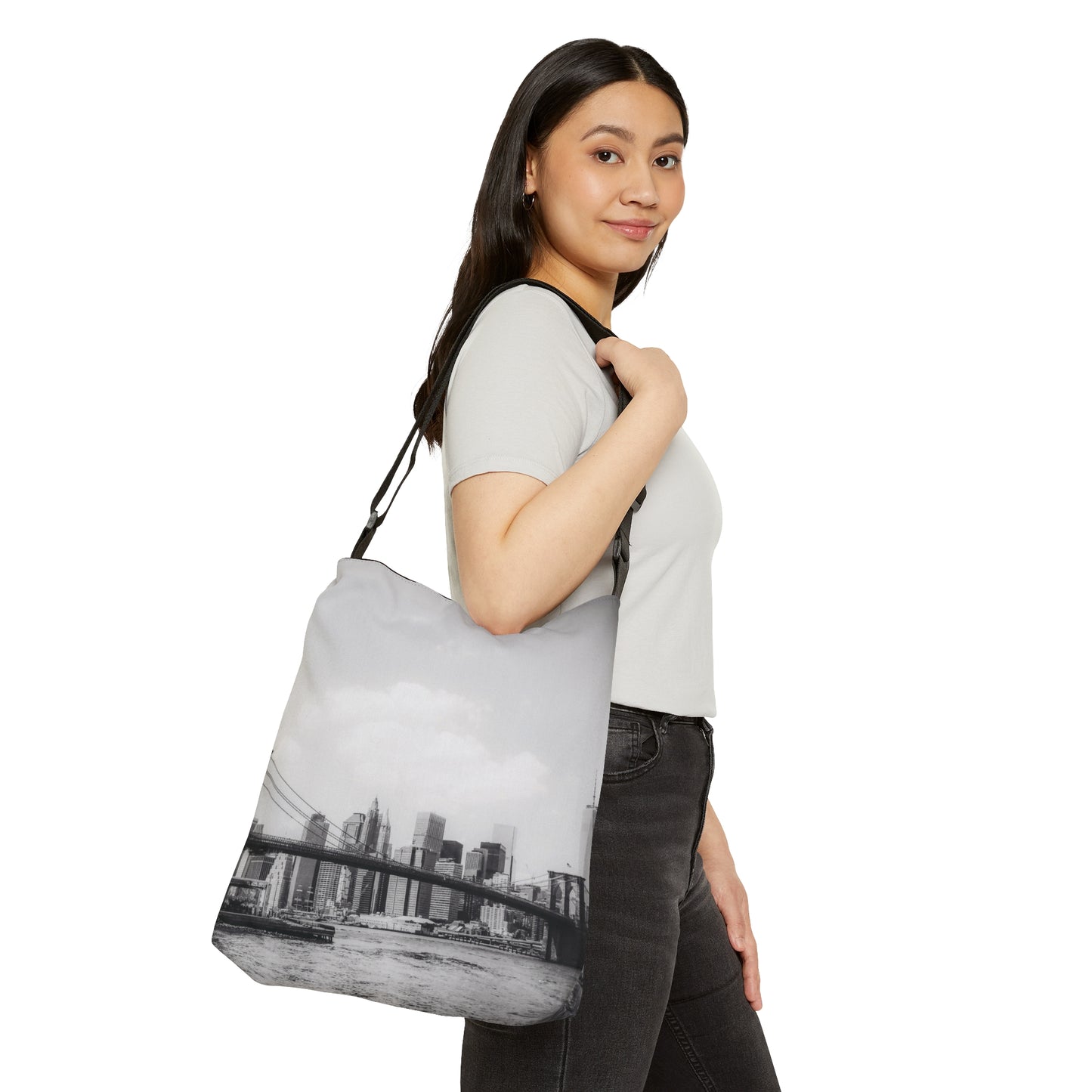 Long Island Brooklyn Adjustable Tote Bag