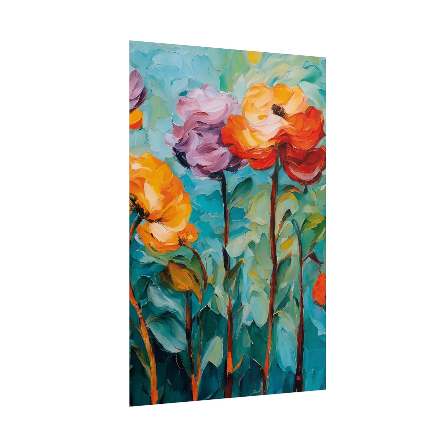 How does your garden grow? - Abstract Flowers Rolled Poster