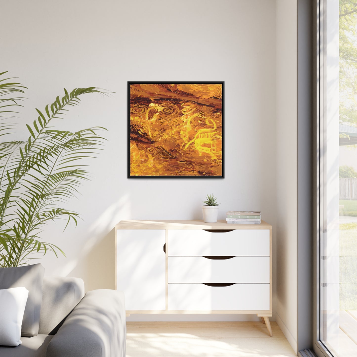 32x32" Framed Canvas: "Dreaming"
