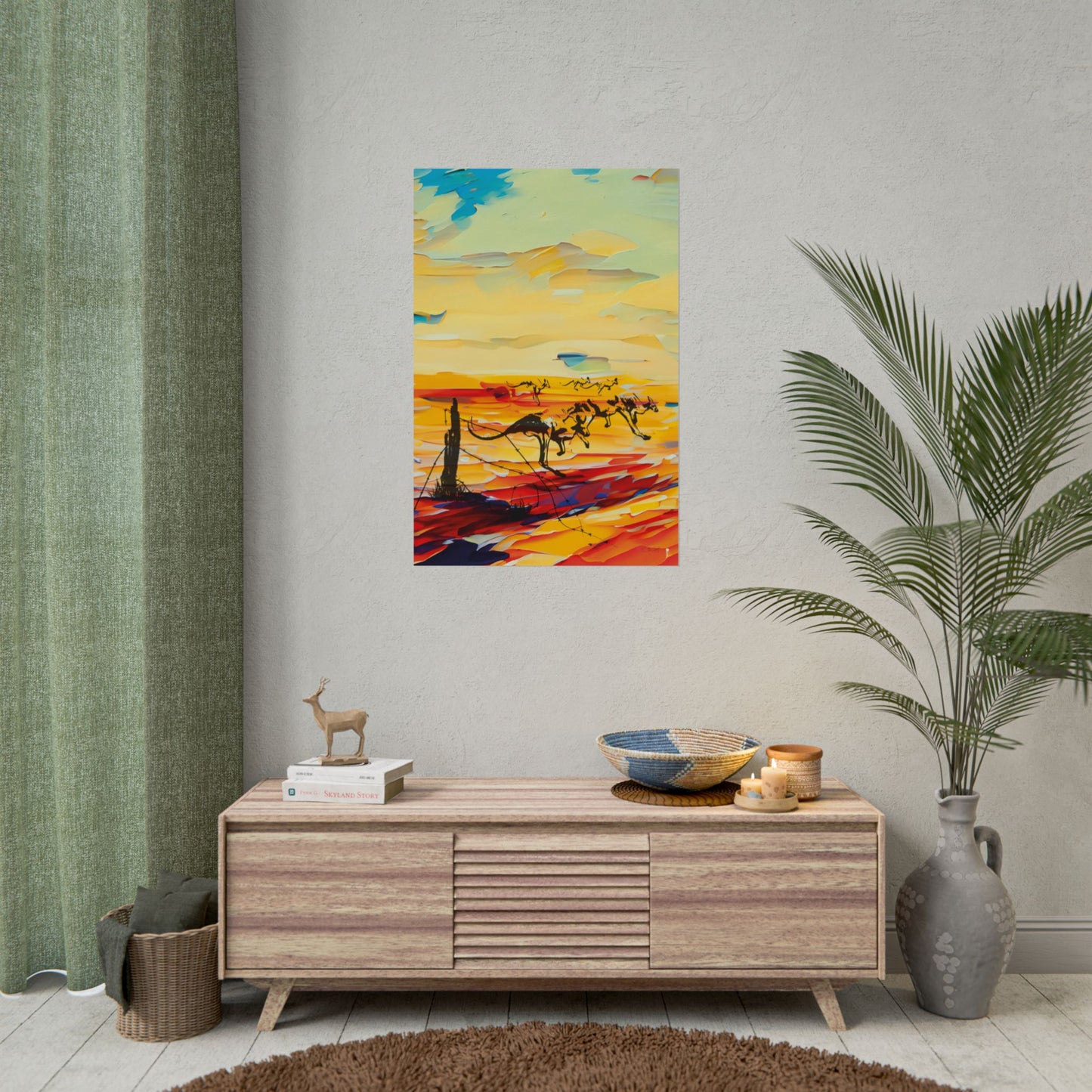 Mob - Abstract Kangaroo Art Rolled Poster